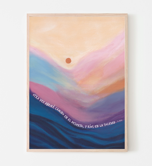 Art print Camino en el desierto