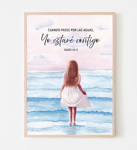 Art print Cuando pases por las aguas