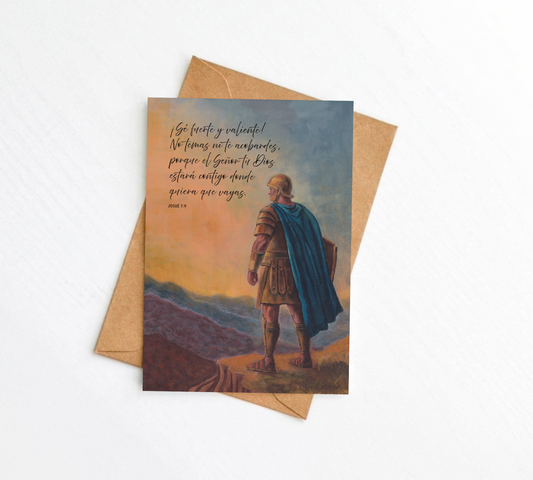 Tarjeta Sé fuerte y valiente