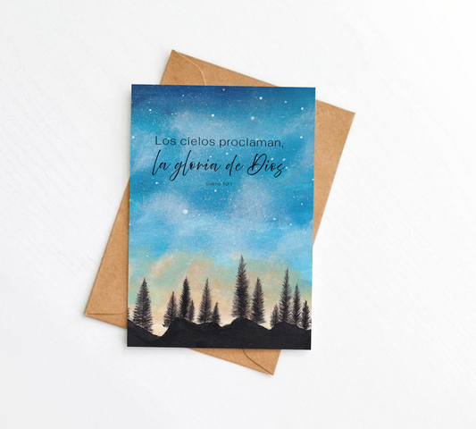 Tarjeta Los cielos proclaman